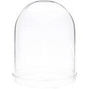 Plymor 4.5" x 6" Glass Display Dome Cloche (Clear Glass Tray Base)