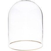 Plymor 4.5" x 6" Glass Display Dome Cloche with Gold Rim (no Base)