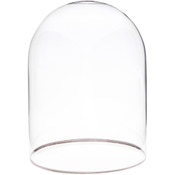 Plymor 4.5" x 6" Glass Display Dome Cloche with Silver Rim (no Base)