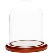Glass Dome with Walnut MDF Base - 4.5" x 6"