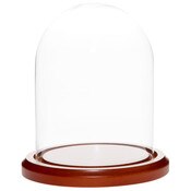 Glass Dome with Walnut MDF Base - 4.5" x 6"