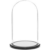 Glass Dome with Black Acrylic Base - 4.5" x 8"