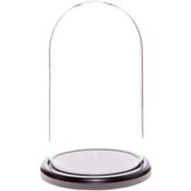 Glass Dome with Black MDF Wood Base - 4.5" x 8"