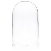 Plymor 4.5" x 8" Glass Display Dome Cloche (Clear Glass Tray Base)