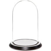 Glass Dome with Black Wood Veneer Base - 4.5" x 8"