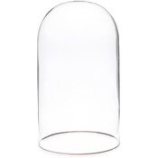 Plymor 4.5" x 8" Glass Display Dome Cloche with Silver Rim (no Base)
