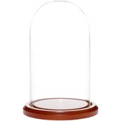 Glass Dome with Walnut MDF Base - 4.5" x 8"