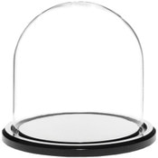 Glass Dome with Black Acrylic Base - 4" x 4"