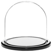 Glass Dome with Black Acrylic Base - 4" x 4"