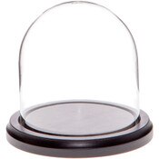 Glass Dome with Black MDF Wood Base - 4" x 4"