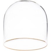 Plymor 4" x 4" Glass Display Dome Cloche with Gold Rim (no Base)
