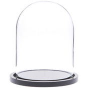 Glass Dome with Black Acrylic Base - 4" x 5.25"