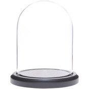 Glass Dome with Black MDF Wood Base - 4" x 5.25"