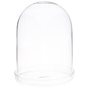 Plymor 4" x 5.5" Glass Display Dome Cloche (Clear Glass Tray Base)