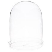 Plymor 4" x 5.5" Glass Display Dome Cloche (Clear Glass Tray Base)