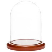 Glass Dome with Walnut MDF Base - 4" x 5.25"
