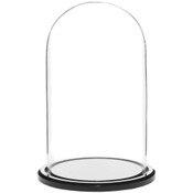 Glass Dome with Black Acrylic Base - 4" x 7"