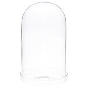 Plymor 4" x 7" Glass Display Dome Cloche (Clear Glass Tray Base)