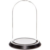 Glass Dome with Black Wood Veneer Base - 4" x 7"