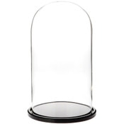 Glass Dome with Black Acrylic Base - 5.5" x 10"