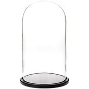 Glass Dome with Black Acrylic Base - 5.5" x 10"
