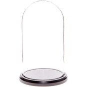 Glass Dome with Black MDF Wood Base - 5.5" x 10"