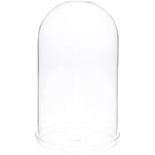 Plymor 5.5" x 10" Glass Display Dome Cloche (Clear Glass Tray Base)