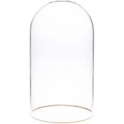 Plymor 5.5" x 10" Glass Display Dome Cloche with Gold Rim (no Base)