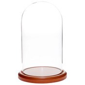 Glass Dome with Walnut MDF Base - 5.5" x 10"