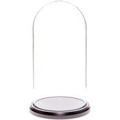 Glass Dome with Black MDF Wood Base - 5.5" x 11"