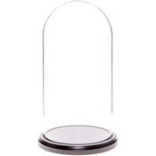 Glass Dome with Black MDF Wood Base - 5.5" x 11"