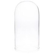 Plymor 5.5" x 11" Glass Display Dome Cloche (Clear Glass Tray Base)