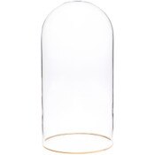 Plymor 5.5" x 11" Glass Display Dome Cloche with Gold Rim (no Base)
