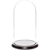 Glass Dome with Black Wood Veneer Base - 5.5" x 11"