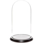 Glass Dome with Black Wood Veneer Base - 5.5" x 11"