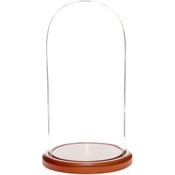 Glass Dome with Walnut MDF Base - 5.5" x 11"