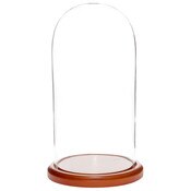 Glass Dome with Walnut MDF Base - 5.5" x 11"