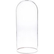 Plymor 5.5" x 13" Glass Display Dome Cloche with Silver Rim (no Base)