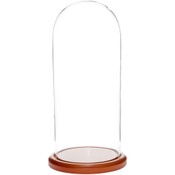 Glass Dome with Walnut MDF Base - 5.5" x 13"