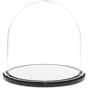 Glass Dome with Black Acrylic Base - 5.5" x 5.5"