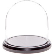 Glass Dome with Black MDF Wood Base - 5.5" x 5.5"