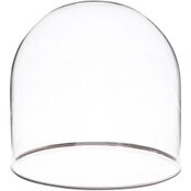 Plymor 5.5" x 5.5" Glass Display Dome Cloche with Silver Rim (no Base)