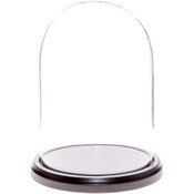 Glass Dome with Black MDF Wood Base - 5.5" x 8"