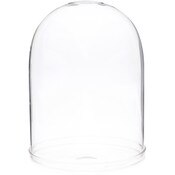 Plymor 5.5" x 8" Glass Display Dome Cloche (Clear Glass Tray Base)