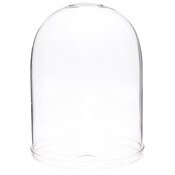 Plymor 5.5" x 8" Glass Display Dome Cloche (Clear Glass Tray Base)