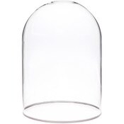 Plymor 5.5" x 8" Glass Display Dome Cloche with Silver Rim (no Base)