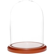 Glass Dome with Walnut MDF Base - 5.5" x 8"