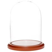Glass Dome with Walnut MDF Base - 5.5" x 8"