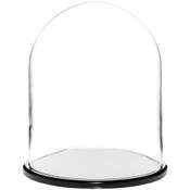 Glass Dome with Black Acrylic Base - 8" x 10.25"