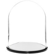 Glass Dome with Black Acrylic Base - 8" x 10.25"